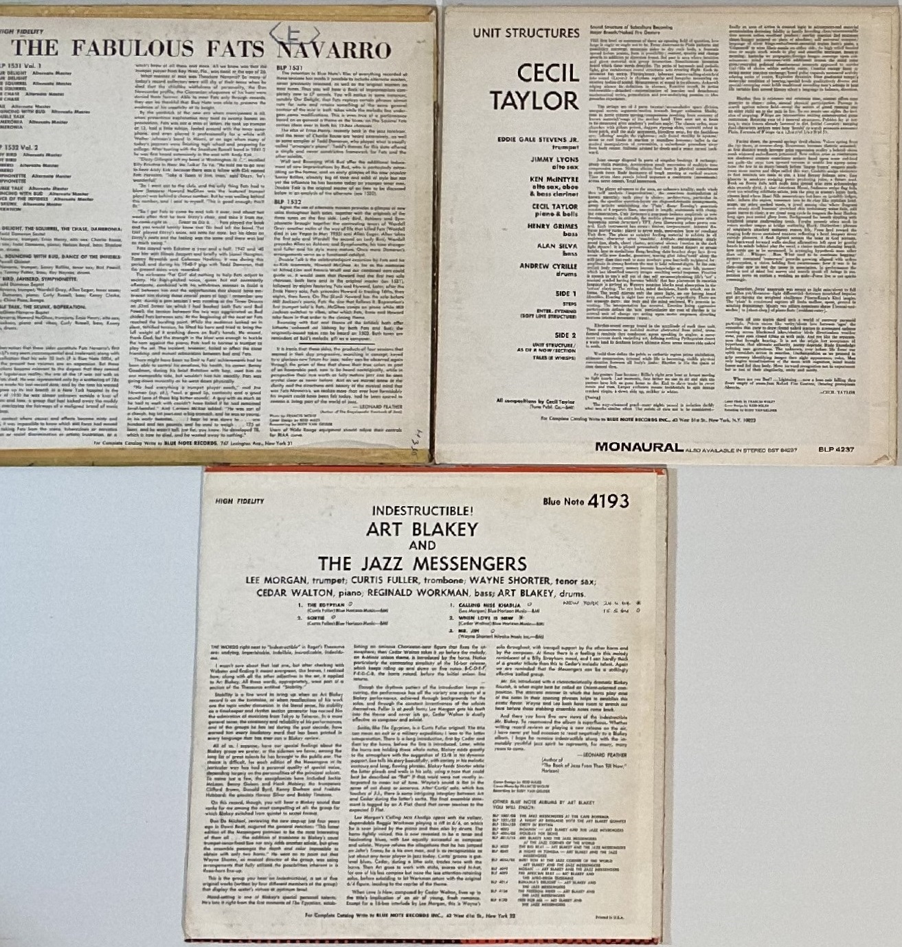 BLUE NOTE - LPs ('47 WEST 63RD' & 'NEW YORK USA' LABELS). Cool pack of 3 x early US Blue Note LPs. - Image 2 of 8