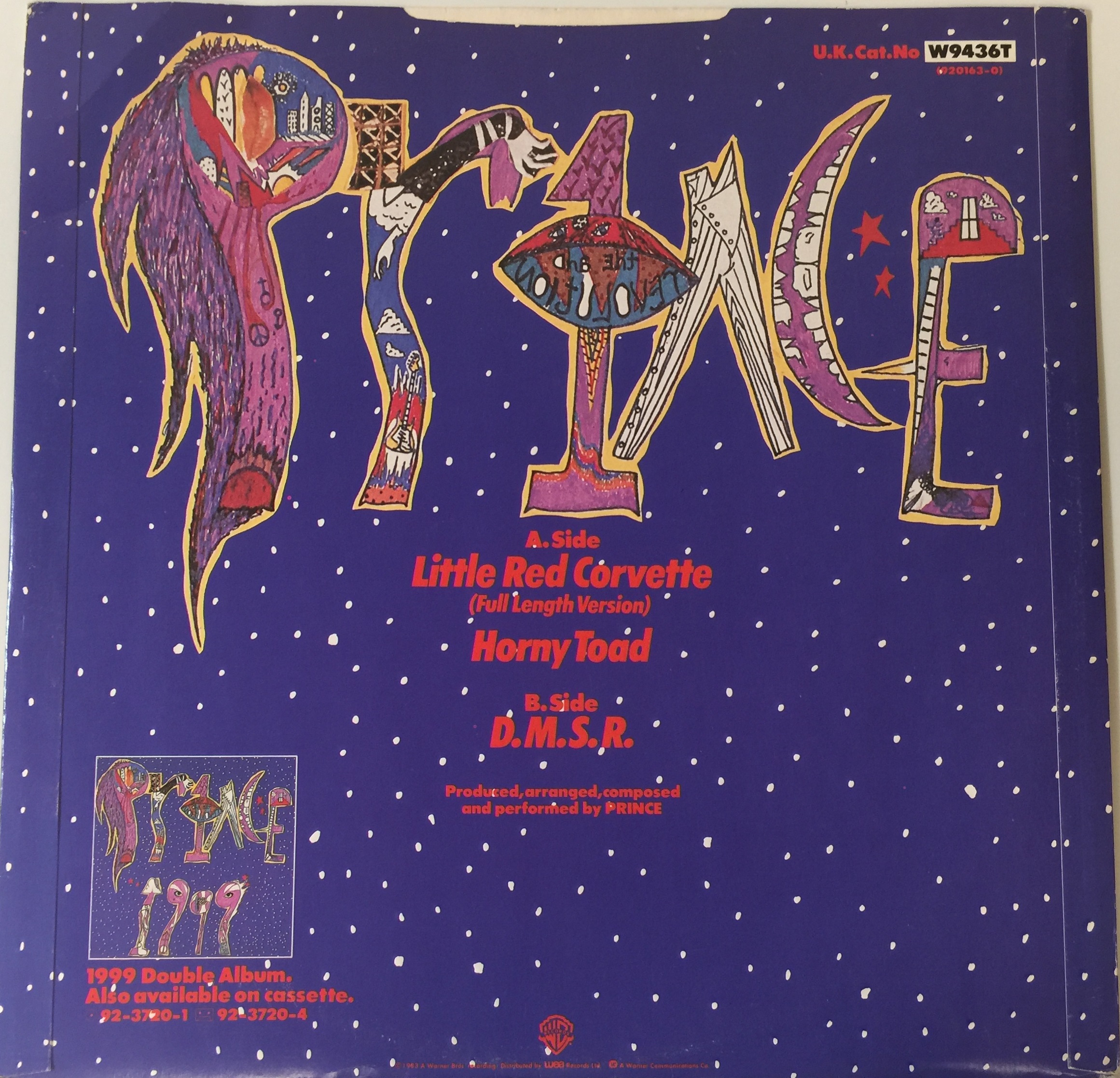 PRINCE - LITTLE RED CORVETTE 12" (WITH CALENDAR - W 9436 T). - Image 2 of 5