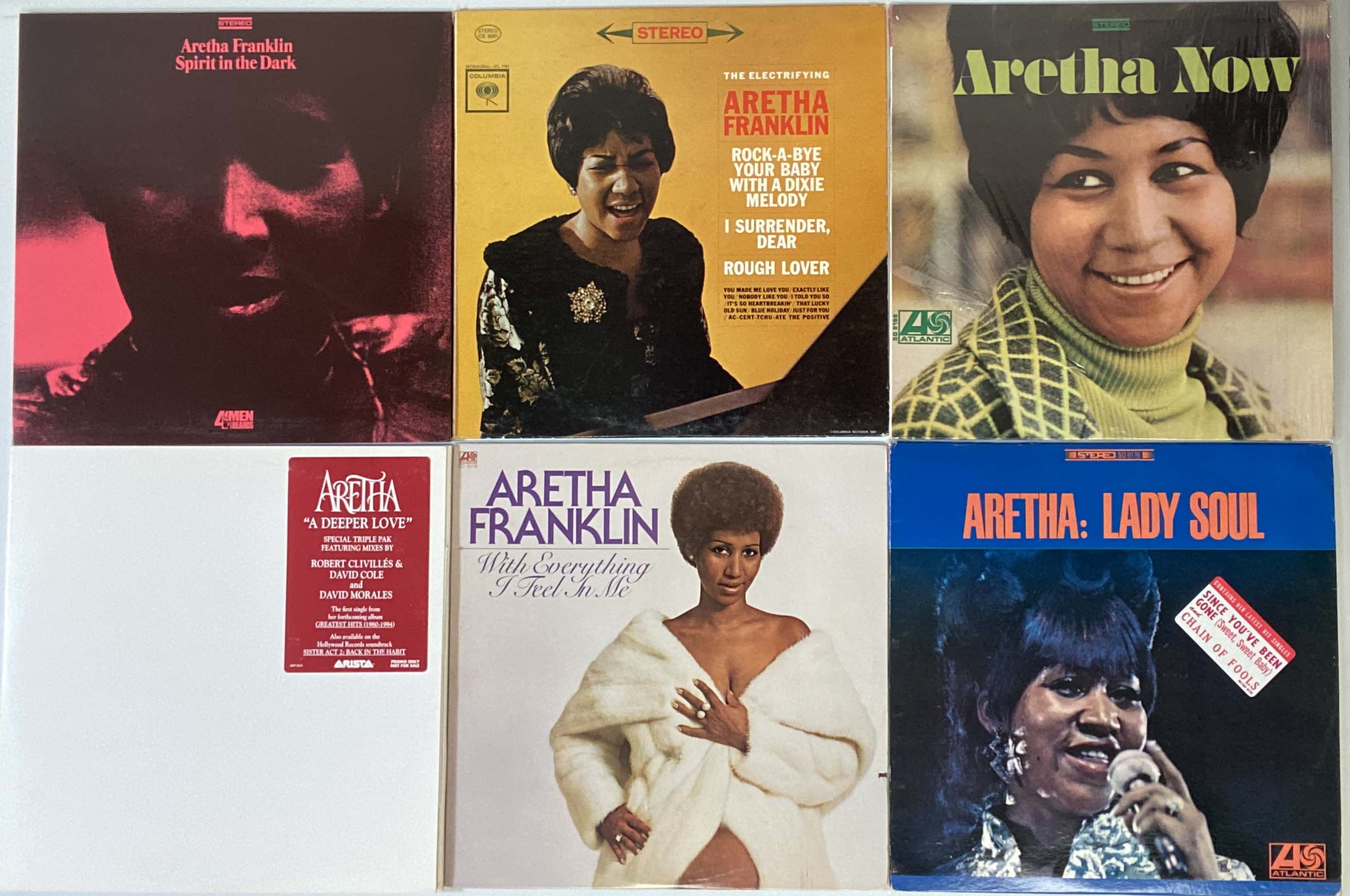 ARETHA FRANKLIN - LPs/12" COLLECTION (MAINLY ARCHIVE CONDITION).