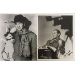 JAMES STEWART / FRANK CAPRA. Two signed 8 x 10" photos, one by James Stewart, one by Frank Capra.