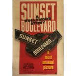 SUNSET BOULEVARD ORIGINAL US ONE SHEET POSTER.