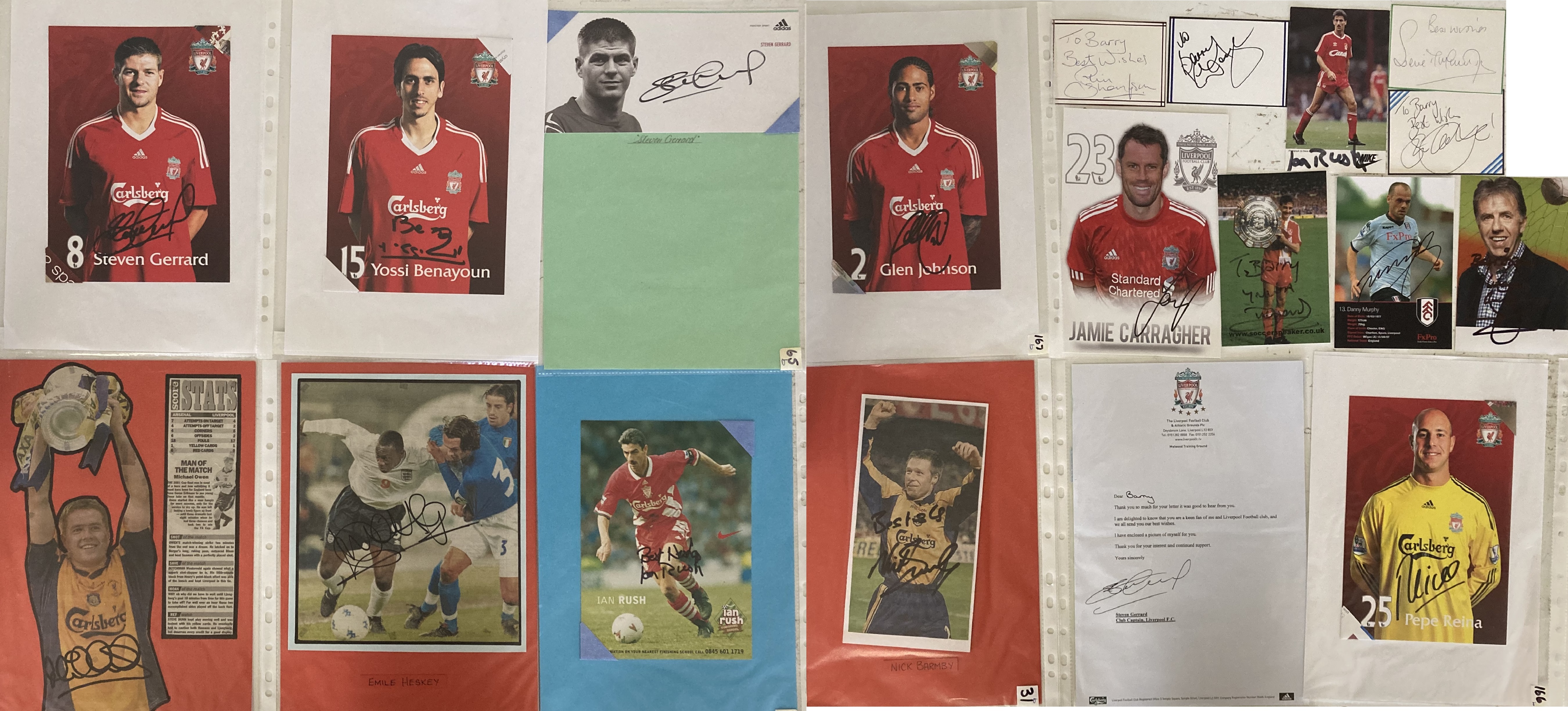 LIVERPOOL FC LEGENDS AUTOGRAPHS.