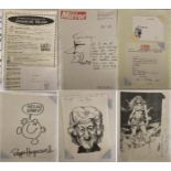 FAMOUS CARTOONISTS/WRITERS - CORRESPONDENCE/SKETCHES ETC.