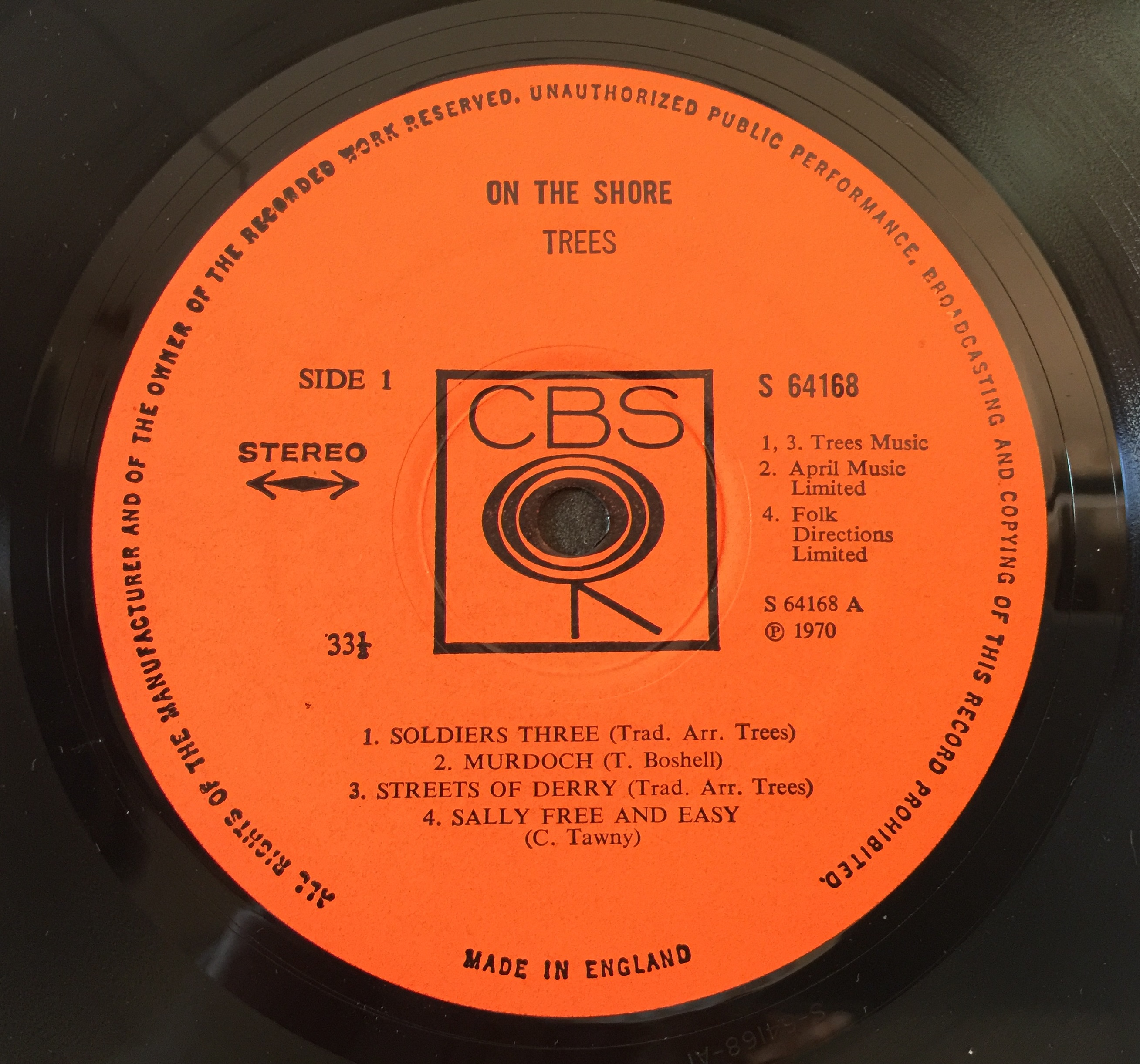 TREES - ON THE SHORE LP (ORIGINAL UK PRESSING - CBS S 64168). - Image 3 of 4