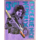 JIMI HENDRIX HAND PAINTED POSTER.