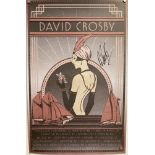 DAVID CROSBY SIGNED POSTER.