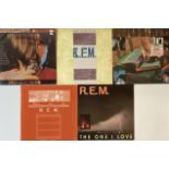 REM - LP/12"/7"/CD COLLECTION. Instant collection of 3 x LPs, 2 x 12", 12 x 7" and 1 x CD box set.