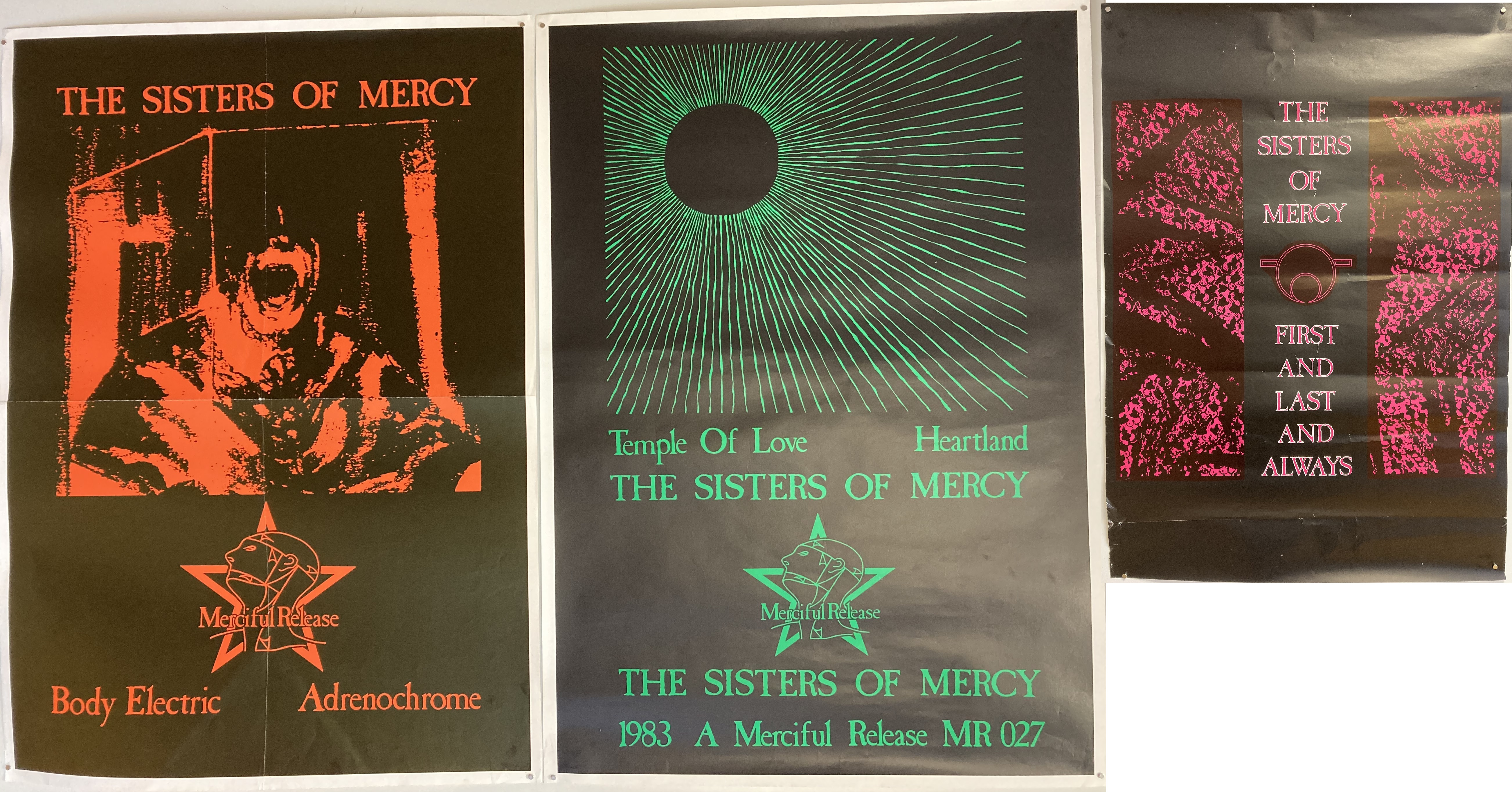 SISTERS OF MERCY POSTERS. Three Sisters of Mercy posters.