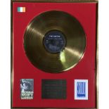 THE GEOFF TRAVIS ARCHIVE - THE SMITHS - THE WORLD WON'T LISTEN GOLD DISC.