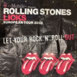 ROLLING STONES 40 LICKS TOUR BANNER.