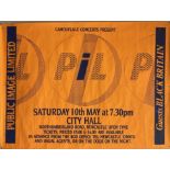 PIL 1986 NEWCASTLE POSTER. An original concert poster for a PIL performance in Newcastle, 1986.