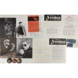 LOU REED MEMORABILIA/FAN CLUB ITEMS.