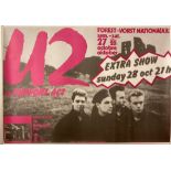 U2 POSTERS. A run of 10 reproduction U2 posters for a 1984 concert in Brussels.
