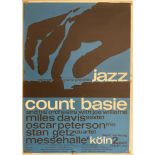 COUNT BASIE / MILES DAVIS 1960 JAZZ POSTER.