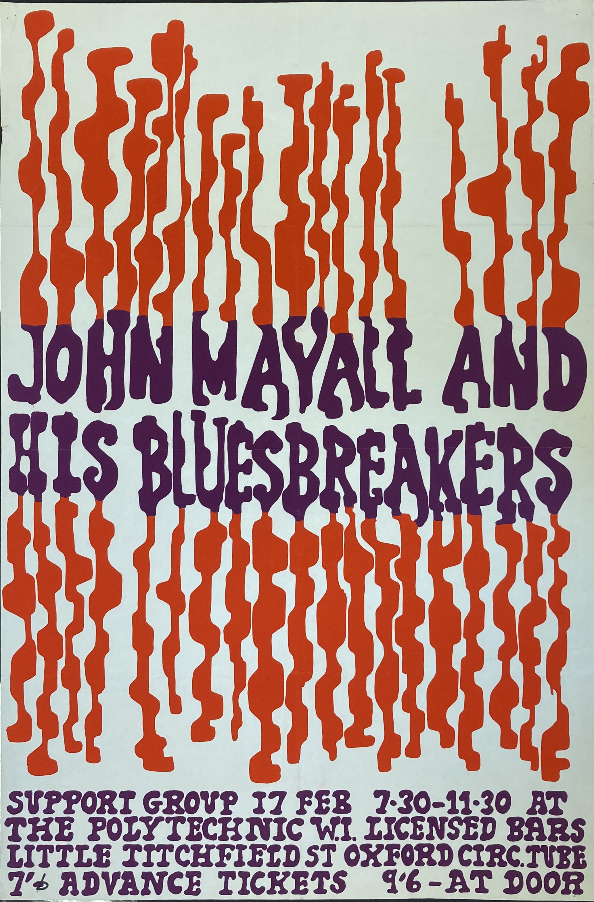 JOHN MAYALL AND THE BLUESBREAKERS POSTER.