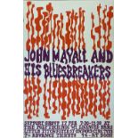 JOHN MAYALL AND THE BLUESBREAKERS POSTER.