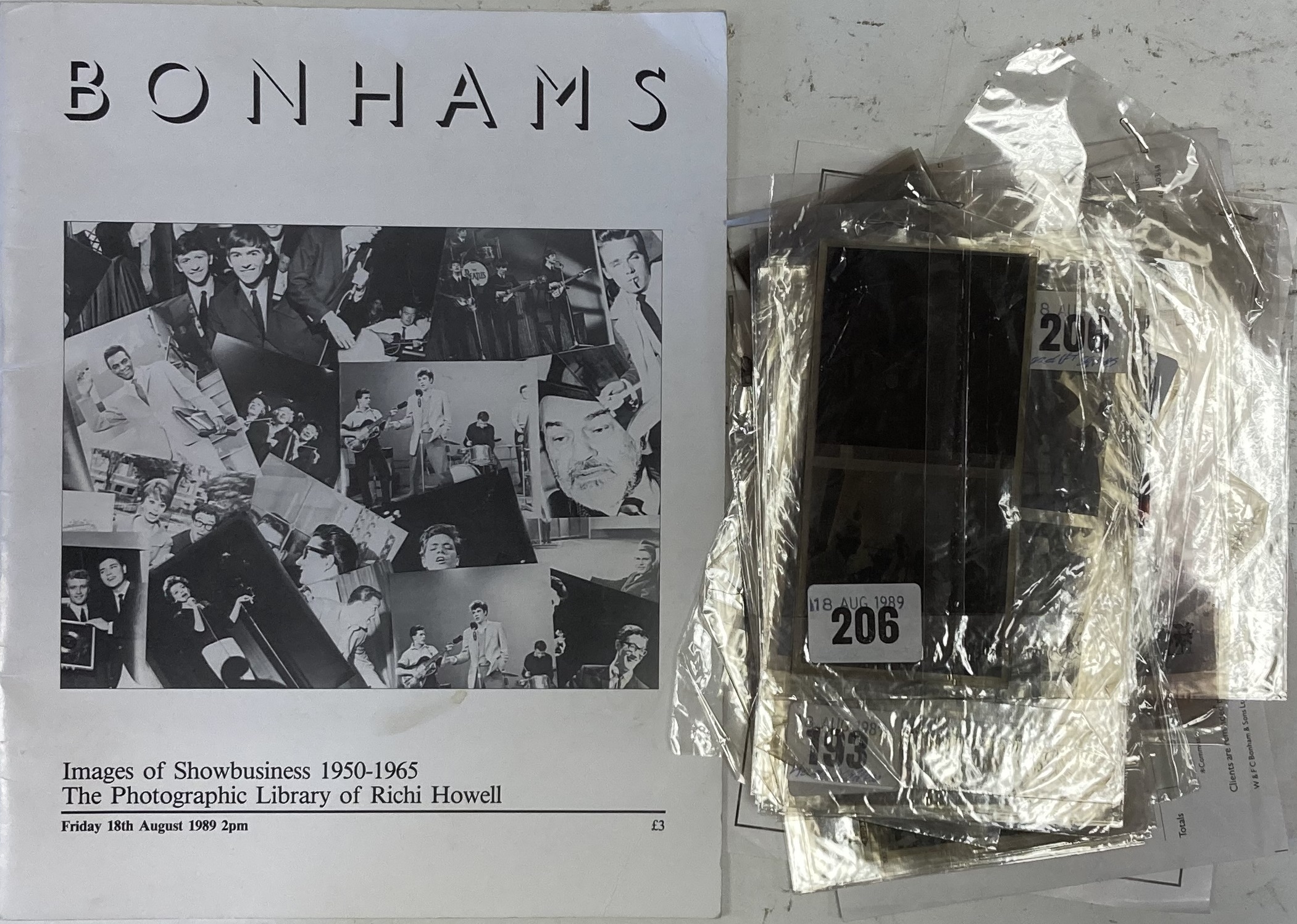 RICHI HOWELL 1960S NEGATIVES EX BONHAMS WITH COPYRIGHT.