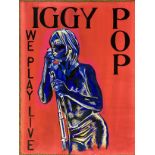 IGGY POP HAND PAINTED POSTER.