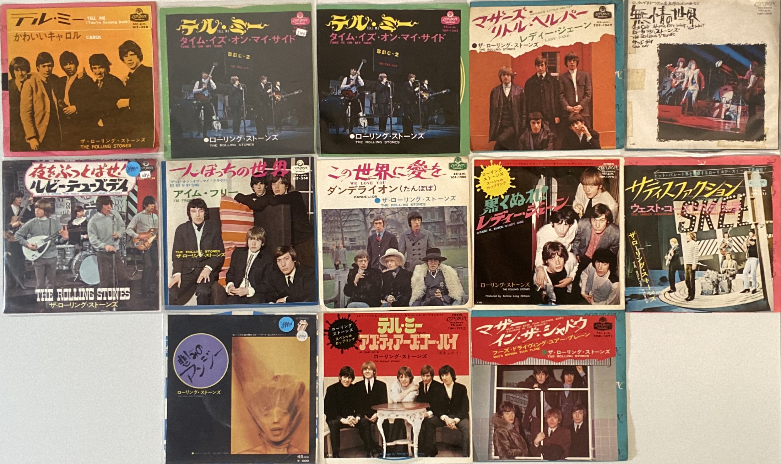THE ROLLING STONES - JAPANESE 7" PICTURE SLEEVE RELEASES.