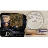 GINGER BAKER SIGNED DRUM ITEMS.