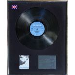 THE GEOFF TRAVIS ARCHIVE - THE SMITHS - HATFUL OF HOLLOW PLATINUM DISC.