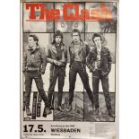 THE CLASH GERMAN POSTER. An original concert poster for The Clash in Wiesbaden, Germany in 1980.