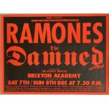 THE RAMONES POSTER AND TICKET.