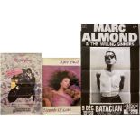 KATE BUSH / PRINCE / MARC ALMOND. Three pop posters to include: Kate Bush Hounds Of Love (19 x 27.