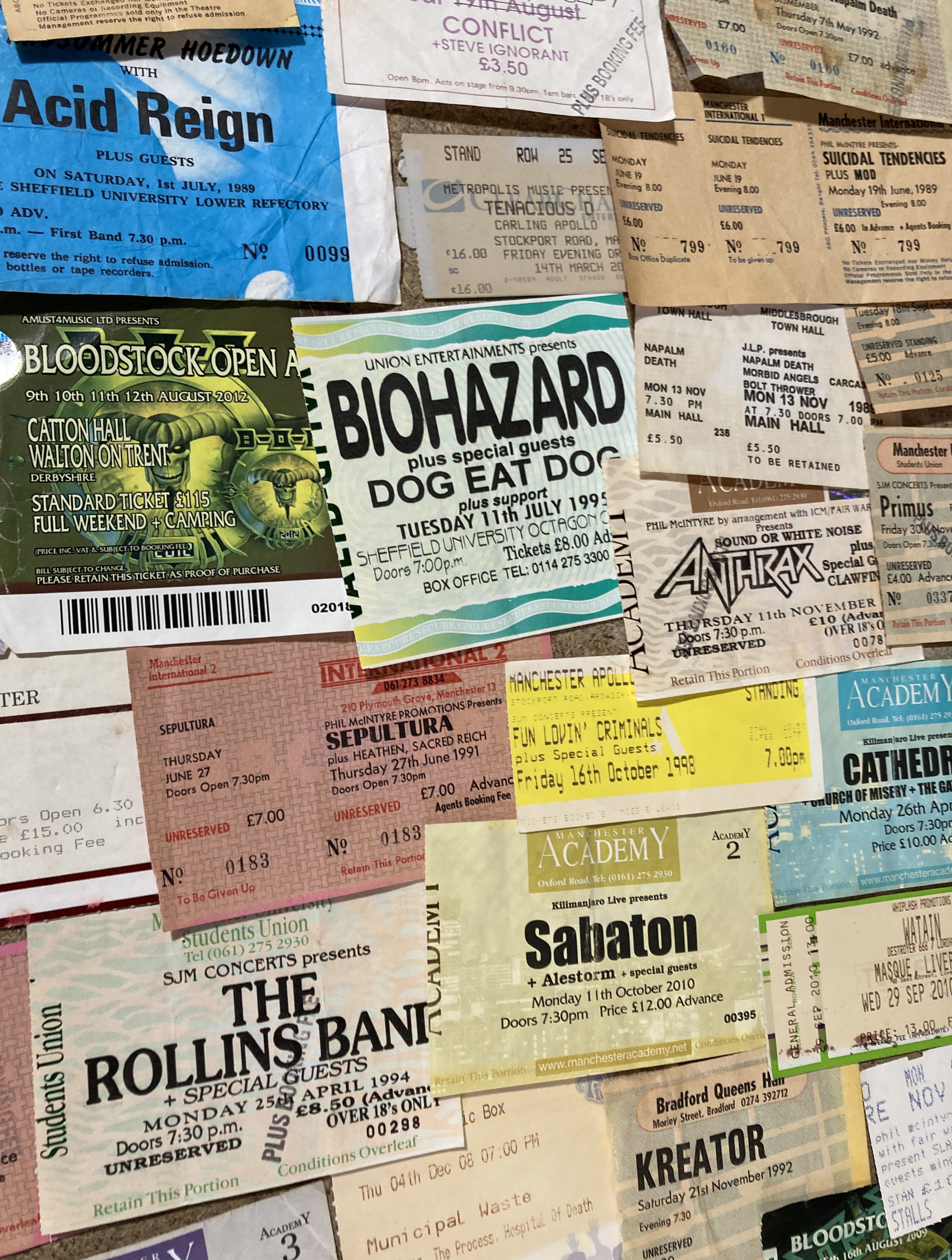 METAL AND HEAVY ROCK CONCERT TICKET ARCHIVE. - Image 6 of 8