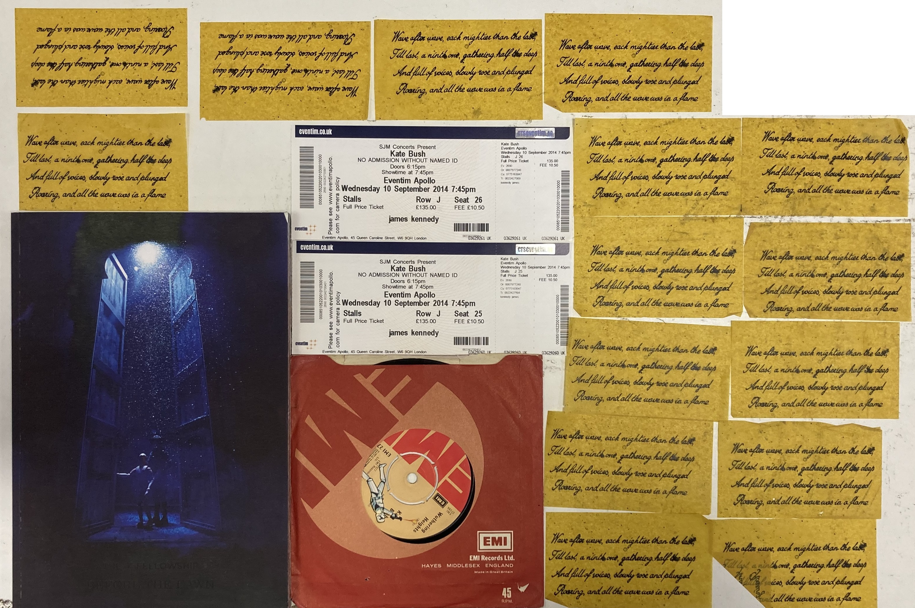 KATE BUSH 2014 'BEFORE THE DAWN' BOOK, GOLDEN TICKETS AND MORE.