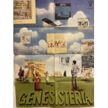 GENESISTERIA POSTER. An original 1976 Genesis discography poster. Issued by Charisma.