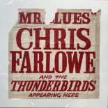 CHRIS FARLOWE AND THE THUNDERBIRDS SIGNED POSTER.