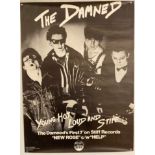 THE DAMNED - NEW ROSE ORIGINAL PROMO POSTER.