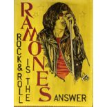 RAMONES HAND PAINTED POSTER.