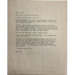 MORRISSEY SIGNED LETTER. A typed letter bearing signature and notes by Morrissey.
