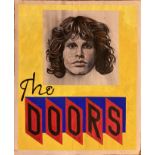 THE DOORS HAND PAINTED POSTER.