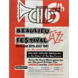 BEAULIEU JAZZ FESTIVAL 1961 POSTER.