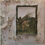 LED ZEPPELIN - 'IV' LP (EARLY UK PLUM ATLANTIC 'STICKERED' COPY'.