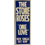 STONE ROSES AUSTRALIAN ONE LOVE PROMO POSTER. An Australian issue promotional banner for 'One Love'.