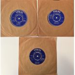 BUDDY HOLLY 7" DEMOS. A real collectors treat of 3 Buddy Holly UK Coral 7" Demo pressings.