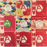 HMV UK 7" DEMOS BUNDLE. A lovely collection of around 16 7" records, all UK HMV demo pressings.