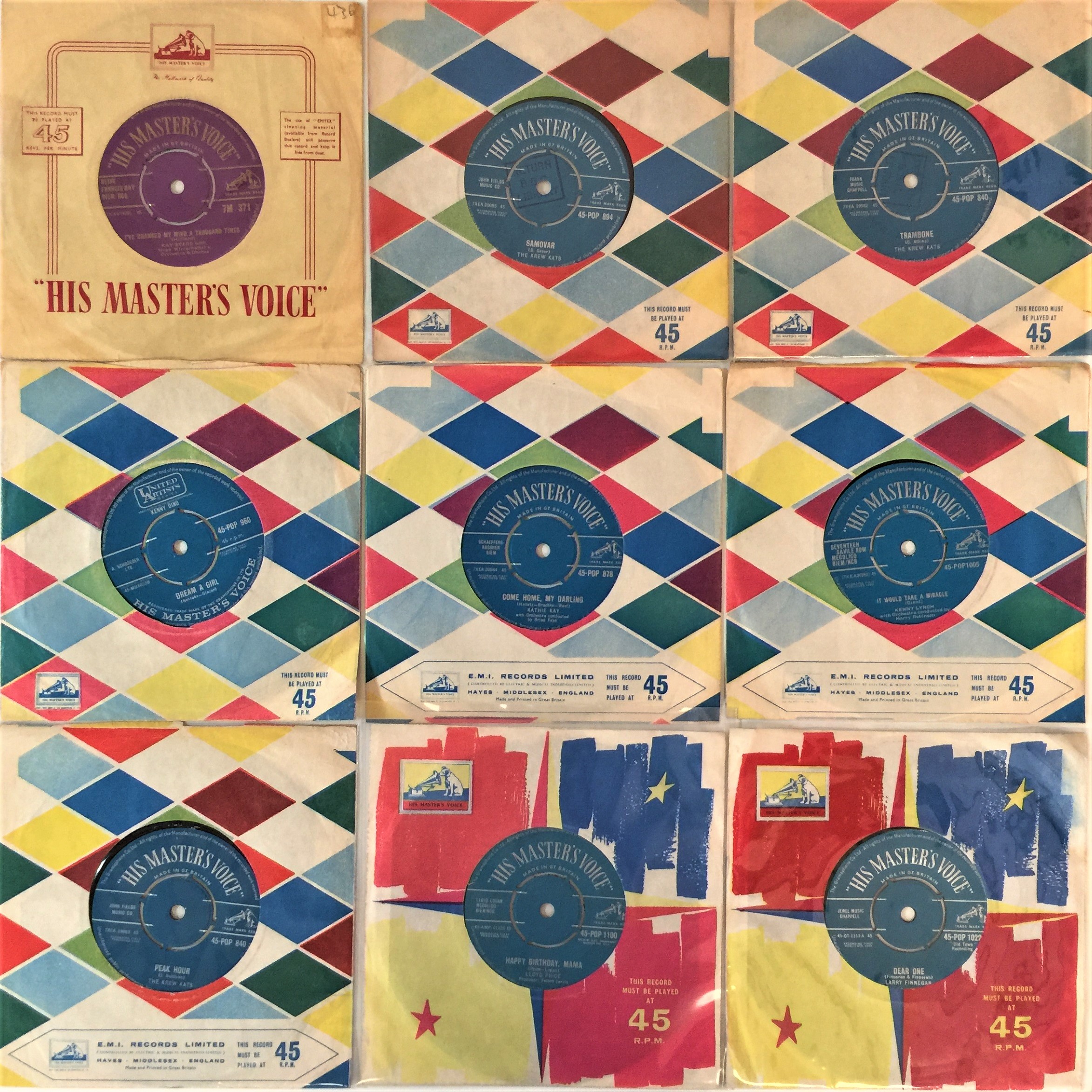 50S/ 60S HMV UK 7" RECORDS JOB LOT. - Image 8 of 8