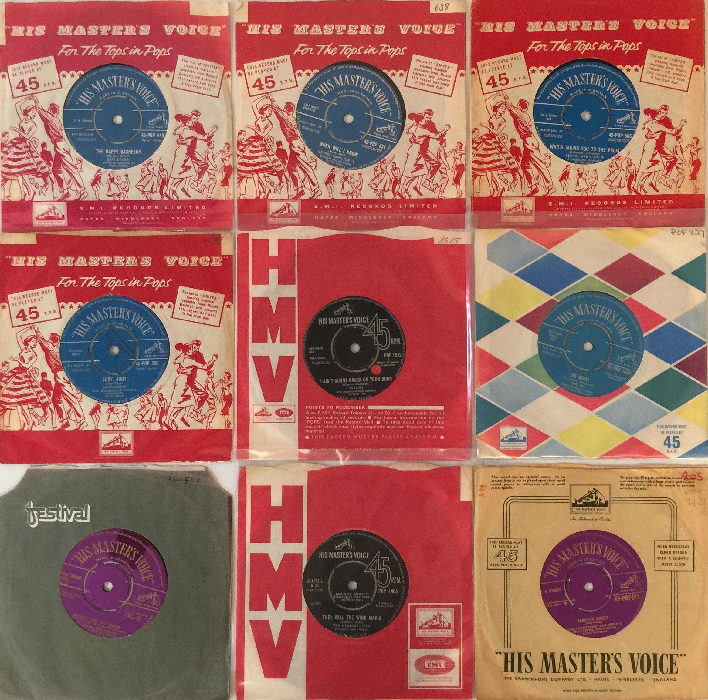 50S/ 60S HMV UK 7" RECORDS JOB LOT. - Image 5 of 8