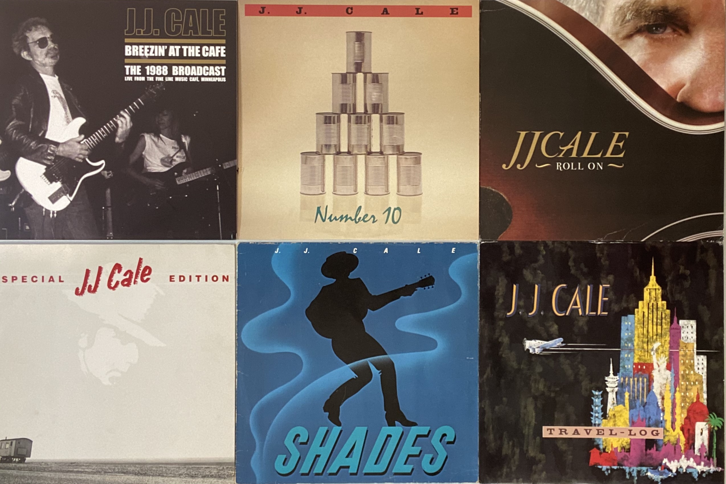 J.J. CALE LP COLLECTION - A lovely collection of 5 LPs by J.J. Cale.