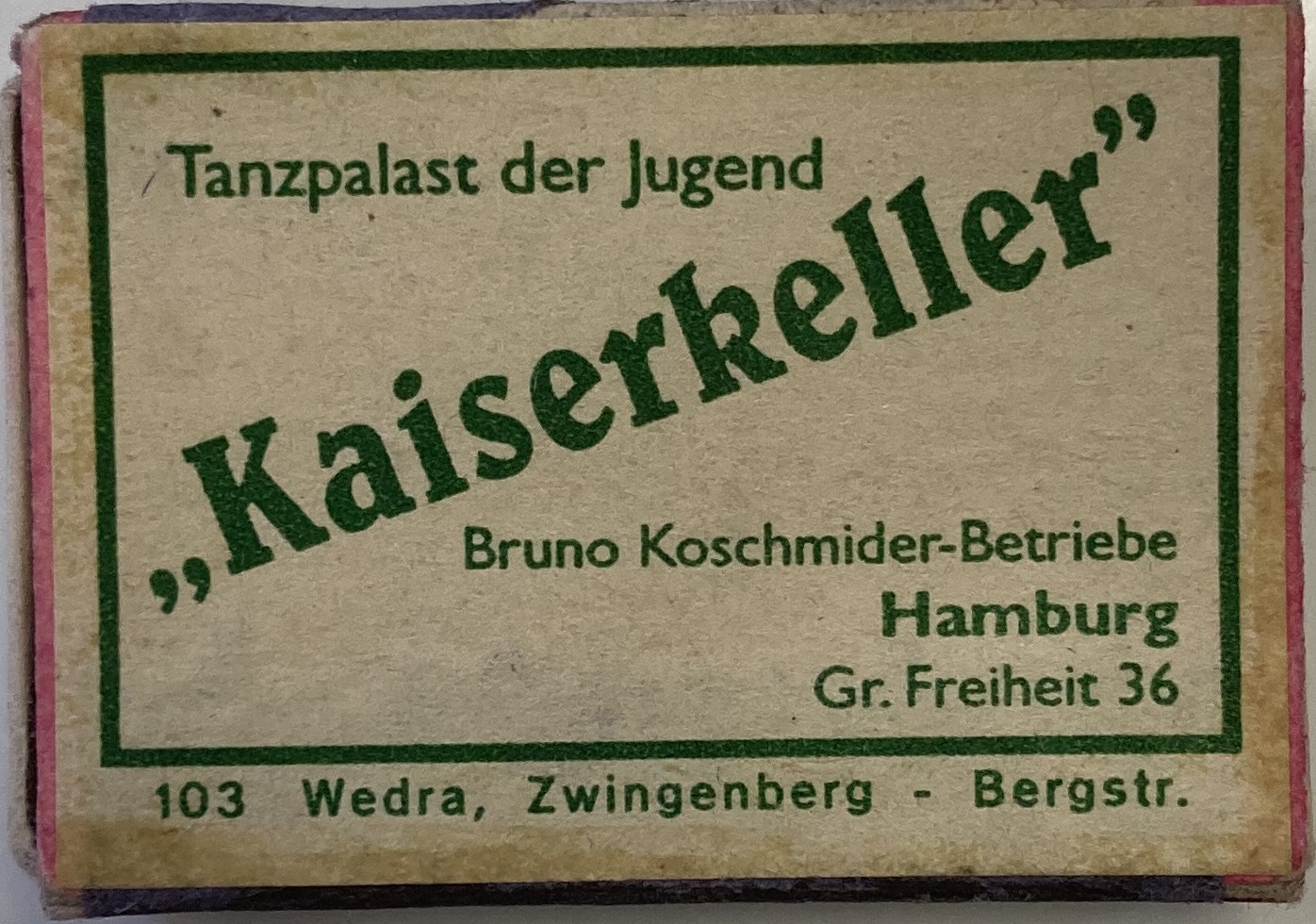 KAISERKELLER MATCHBOX - BEATLES HAMBURG DAYS. - Image 2 of 3