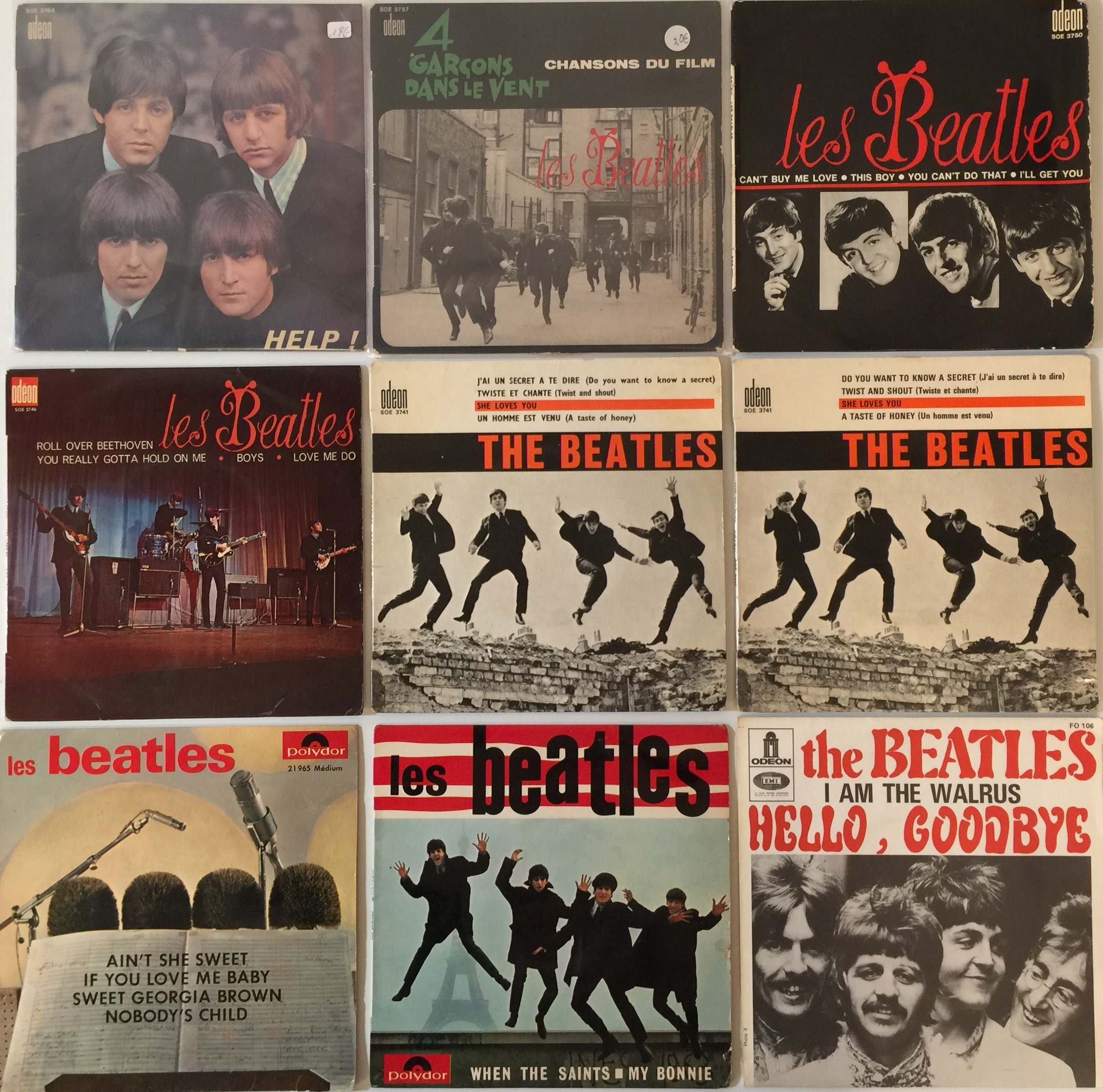 THE BEATLES - FRENCH 7" COLLECTION. A smashing collection of around 25 French pressed 7" records. - Image 2 of 3