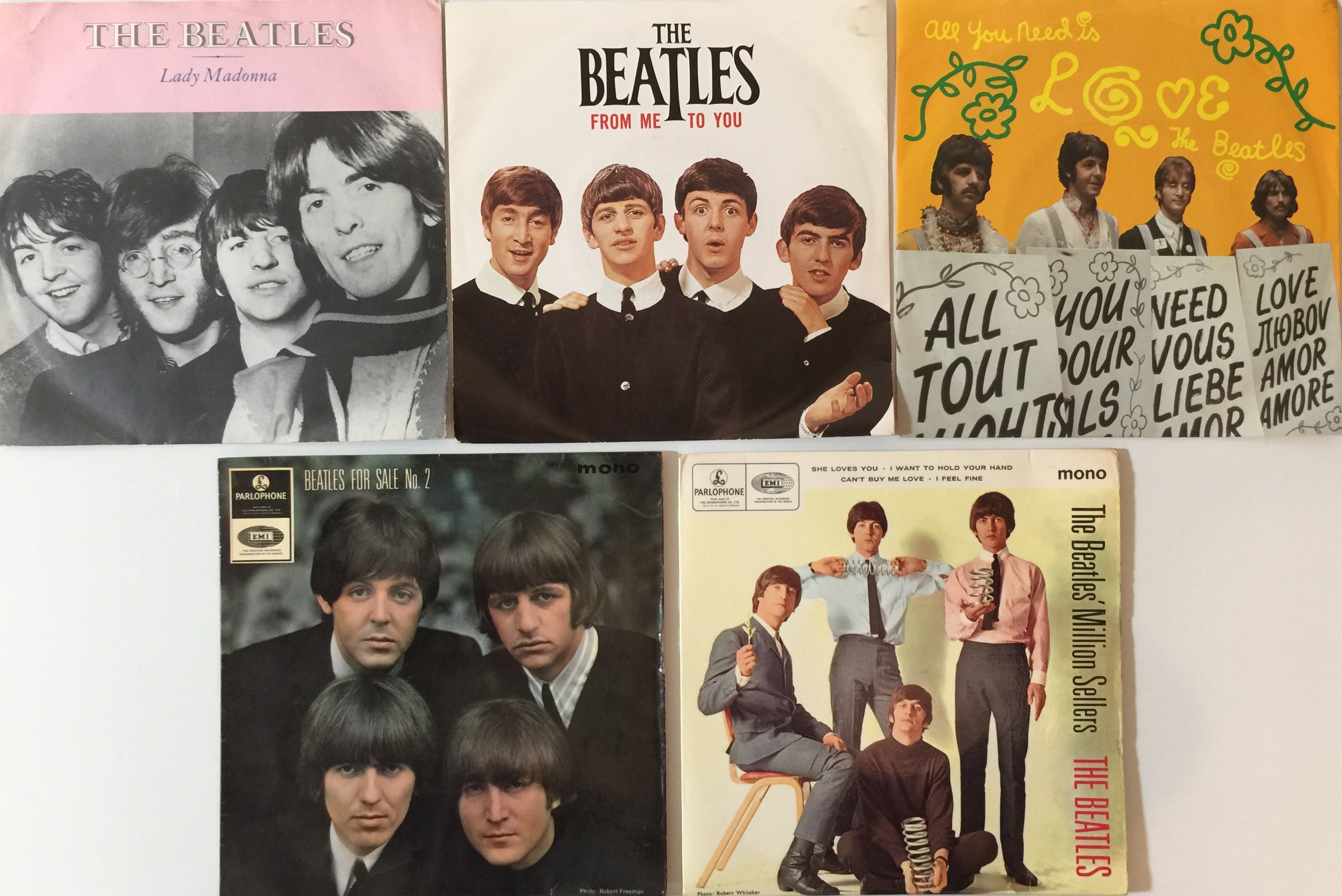 THE BEATLES - RARITIES & EUROPEAN 7" PRESSINGS. A magical selection of around 32 7" singles. - Image 4 of 4