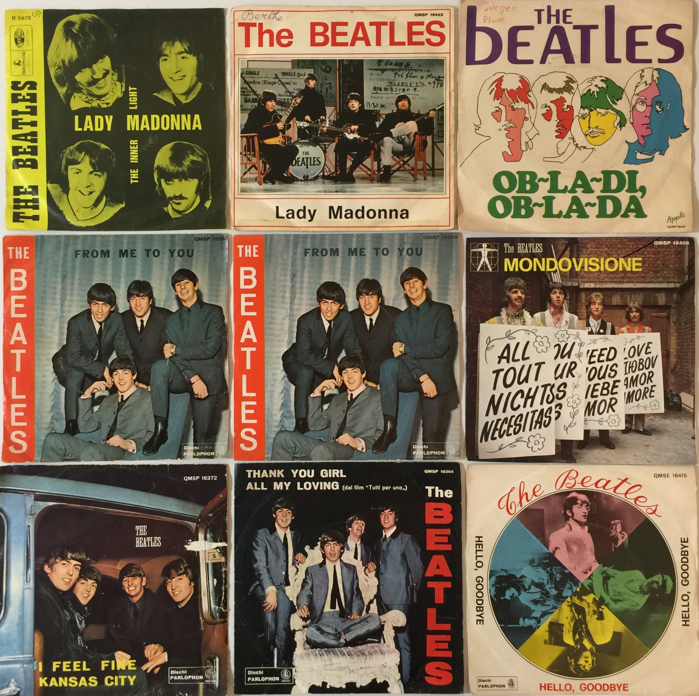 THE BEATLES - RARITIES & EUROPEAN 7" PRESSINGS. A magical selection of around 32 7" singles. - Image 2 of 4