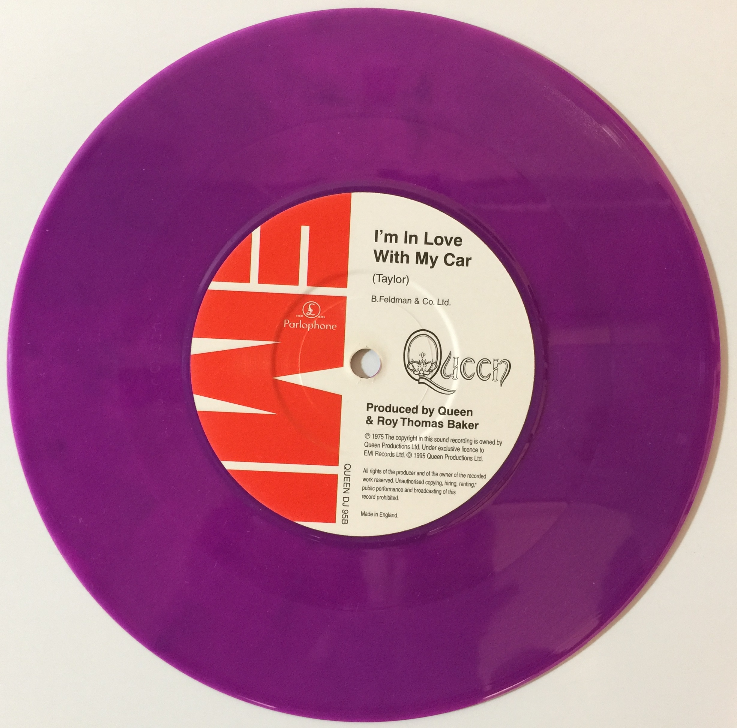 QUEEN - BOHEMIAN RHAPSODY 7" (PURPLE VINYL - QUEEN DJ 95). - Image 4 of 4