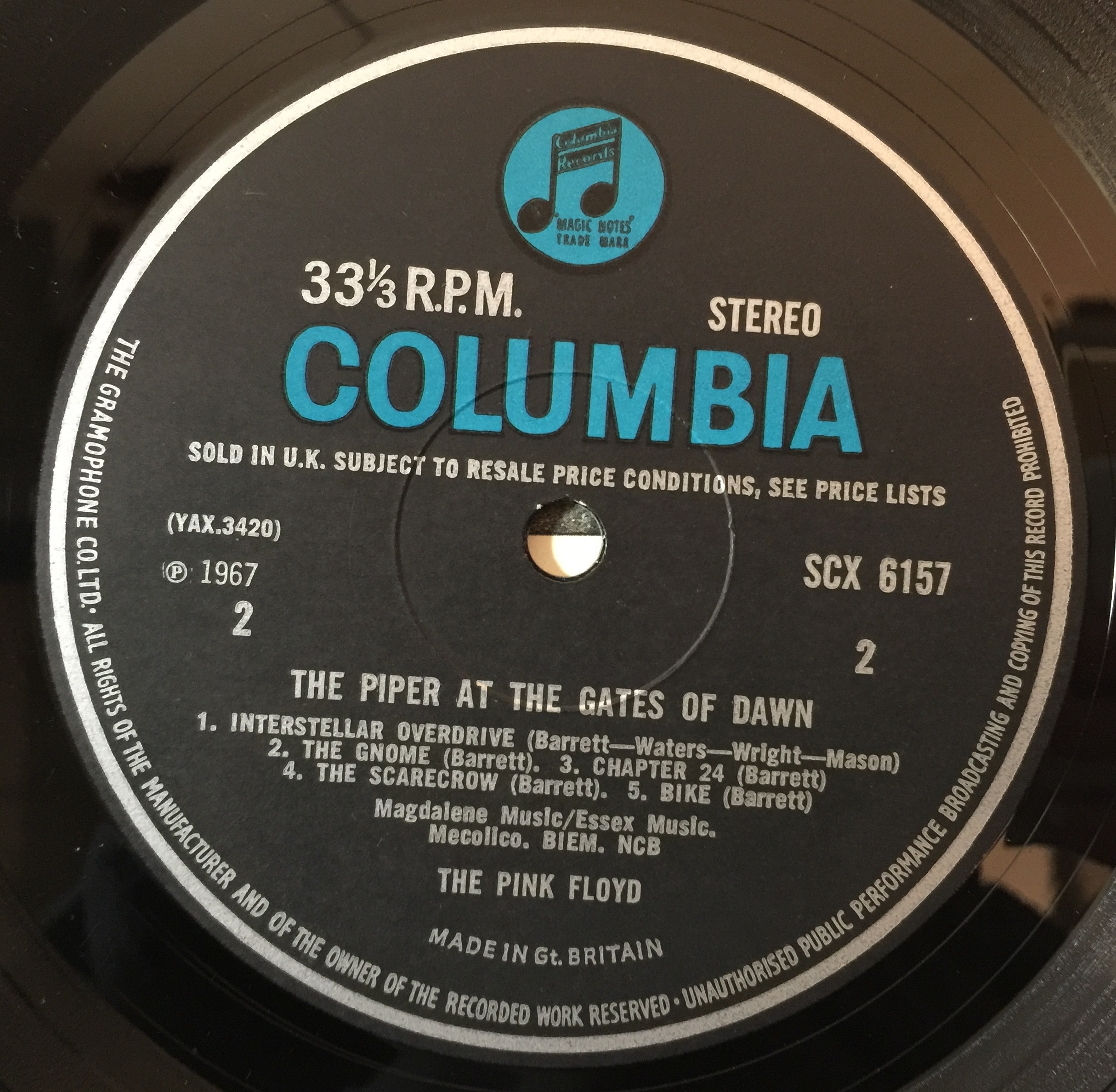 PINK FLOYD - THE PIPER AT THE GATES OF DAWN LP (ORIGINAL UK STEREO PRESSING - COLUMBIA SCX 6157). - Image 4 of 4